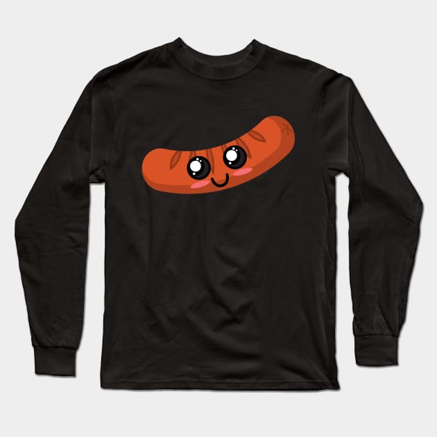 Cute Kielbasa Long Sleeve T-Shirt by SybaDesign